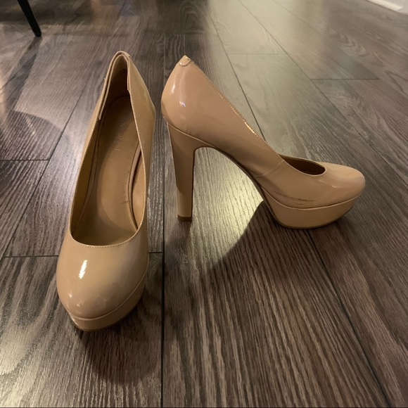 Nine West Patent Leather Pumps - Nude, 6.5 - Picture 1 of 6